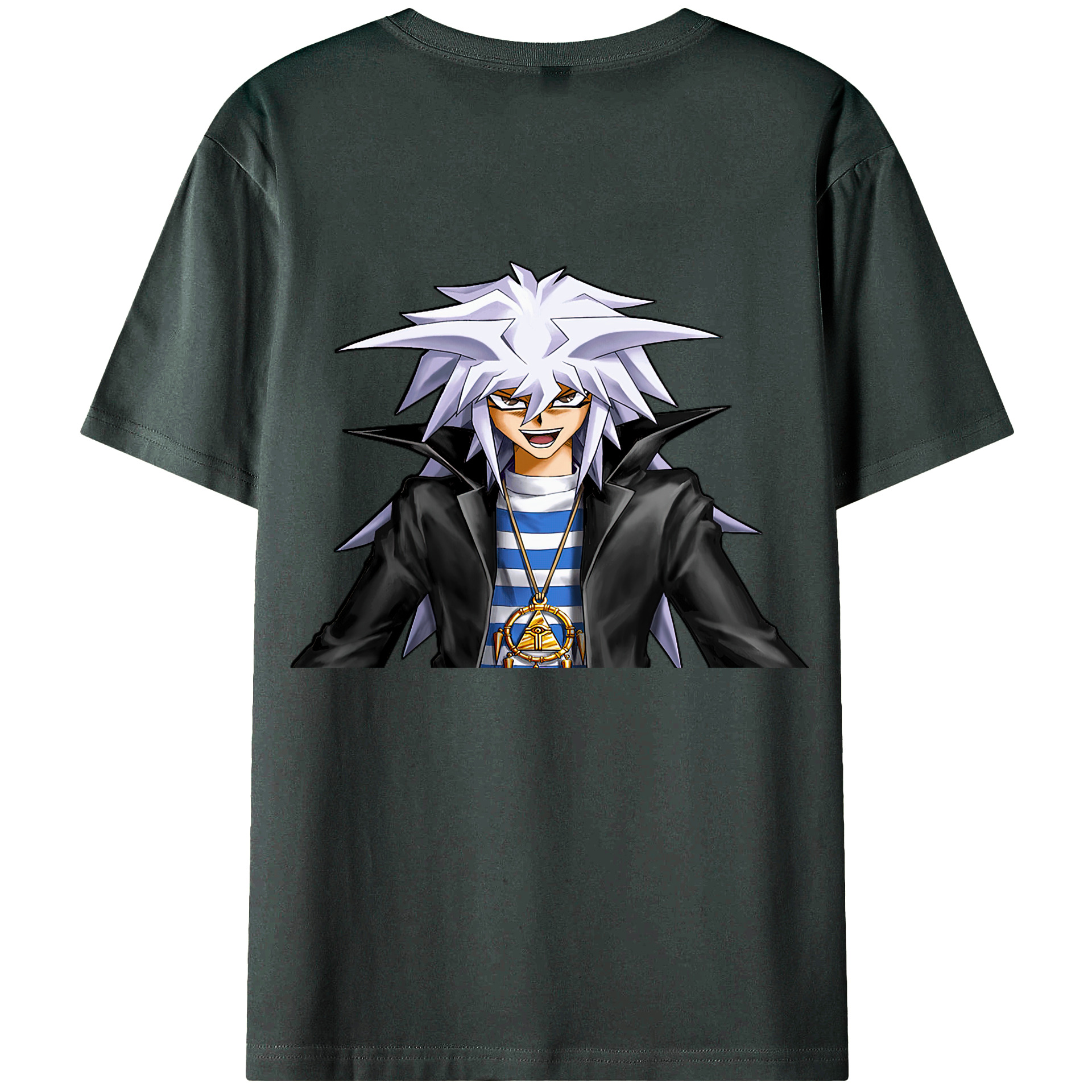 （画像用） 遊☆戯☆王 Yu-Gi-Oh! 綿100％ メンズ半袖Tシャツ（バックプリント） 通気性